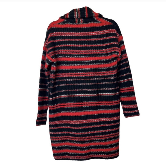 Ralph Lauren Cardigan Black Stripe Long Sleeve Open Front Wool Sweater - Picture 3 of 4